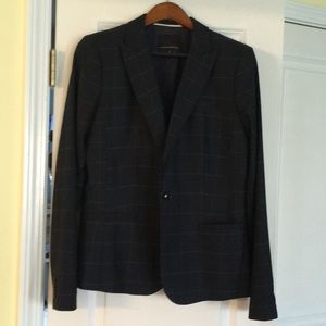 Banana Republic navy windowpane jacket 10T